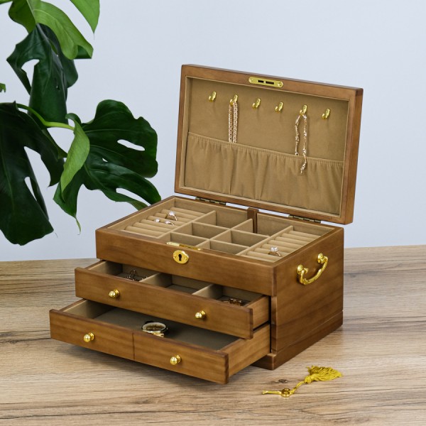 Шкатулка велика органайзер для прикрас, дерев’яна Шкатулка велика органайзер для прикрас, дерев’яна