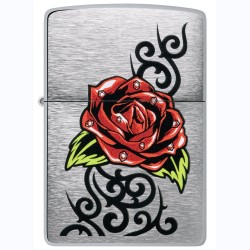   Zippo 200 23FPF Rose Tattoo Design 48790
