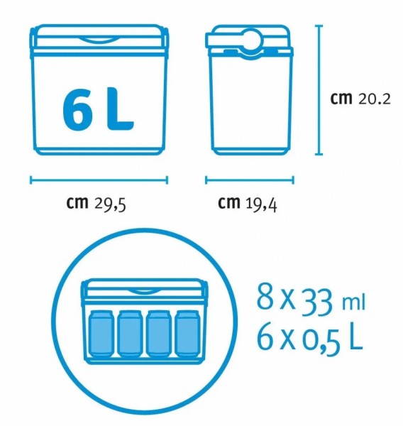 Ізотермічний контейнер Adriatic, 6 л Ізотермічний контейнер Adriatic, 6 л