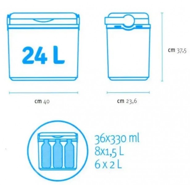 Ізотермічний контейнер Adriatic на 24 л, фіолетовий Ізотермічний контейнер Adriatic на 24 л, фіолетовий
