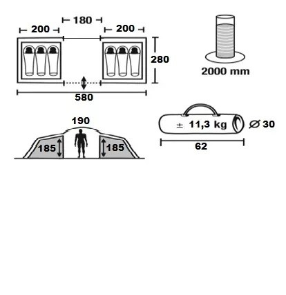 Туристичний намет шестимісний Time Eco Travelcamp 6 Туристичний намет шестимісний Time Eco Travelcamp 6