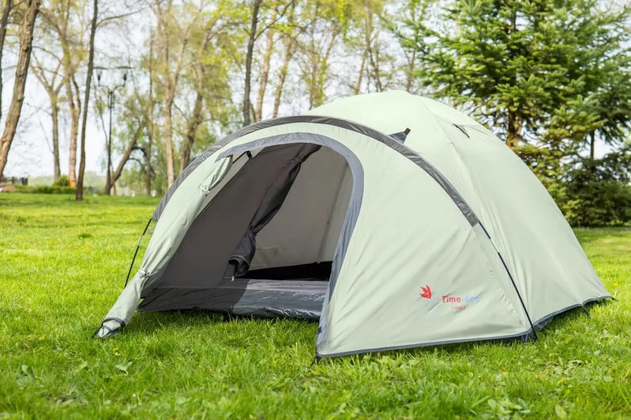 Туристичний намет тримісний Time Eco Travel-3, світлий хакі Туристичний намет тримісний Time Eco Travel-3, світлий хакі