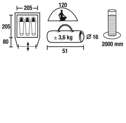 Туристичний намет тримісний Time Eco Travel-3, світлий хакі Туристичний намет тримісний Time Eco Travel-3, світлий хакі