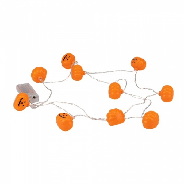 Светодиодная LED гирлянда с 10 элементами Тыквы 190 см Светодиодная LED гирлянда с 10 элементами Тыквы 190 см