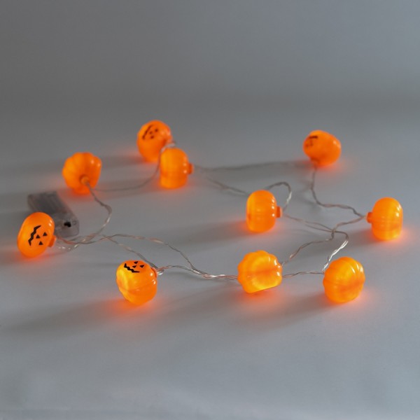 Светодиодная LED гирлянда с 10 элементами Тыквы 190 см Светодиодная LED гирлянда с 10 элементами Тыквы 190 см