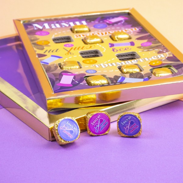 Шоколадний набір "Мами як ґудзики", 100 г Шоколадний набір "Мами як ґудзики", 100 г