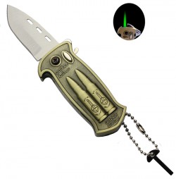 Запальничка турбо з викидним ножем відкривачем Запальничка турбо з викидним ножем відкривачем