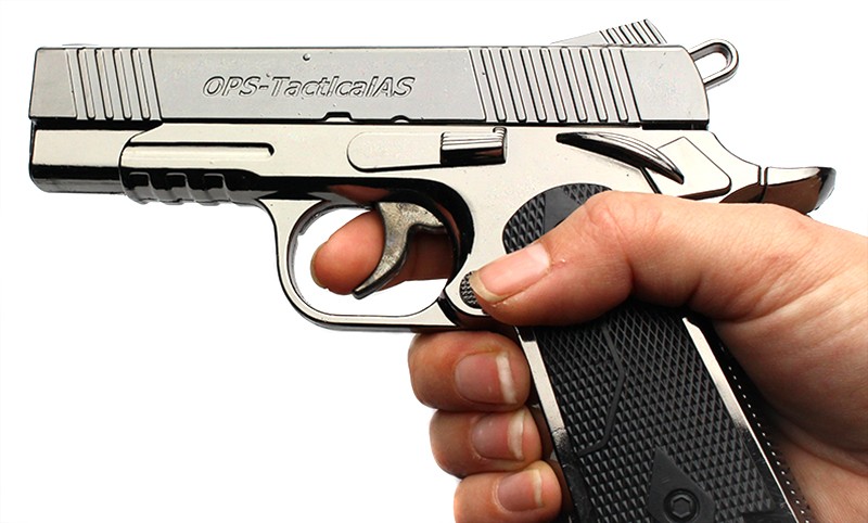 Зажигалка в форме пистолета OPS Tactical 818 Lighter с турбо-пламенем Зажигалка в форме пистолета OPS Tactical 818 Lighter с турбо-пламенем