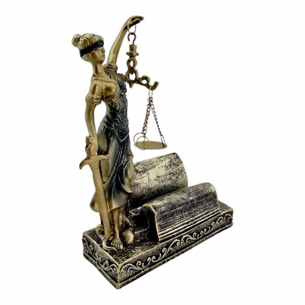 Фемида с весами подставка под визитки 18 х 13 х 7 см Фемида с весами подставка под визитки 18 х 13 х 7 см