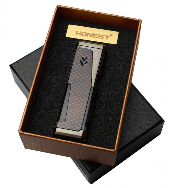 Запальничка HONEST з 4 форсунками для сигар з пробійником Запальничка HONEST з 4 форсунками для сигар з пробійником