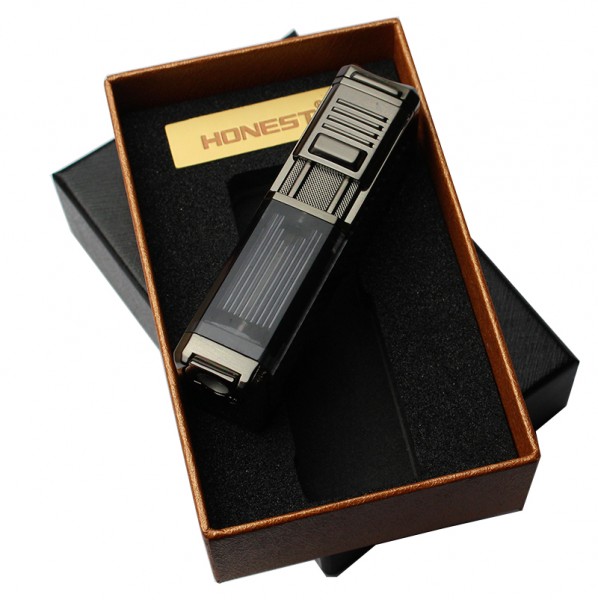 Запальничка HONEST з 4 форсунками для сигар з пробійником Запальничка HONEST з 4 форсунками для сигар з пробійником