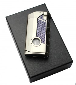 Подарункова Запальничка HONEST з 3 форсунками для сигар з пробійником Подарункова Запальничка HONEST з 3 форсунками для сигар з пробійником