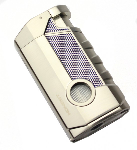 Подарункова Запальничка HONEST з 3 форсунками для сигар з пробійником Подарункова Запальничка HONEST з 3 форсунками для сигар з пробійником