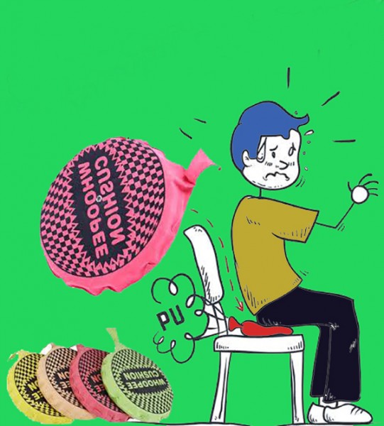 Подушка пердушка 15см , червона Подушка пердушка 15см , червона