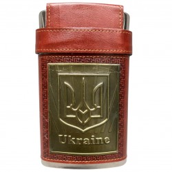 Фляга UKRAINE 285 мл 3 чарки 10 мл в кришці Brown Фляга UKRAINE 285 мл 3 чарки 10 мл в кришці Brown