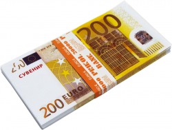 Пачка денег "200 Евро" (подарочная)