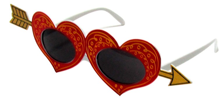 Очки Сердечки на стреле Амура Очки Сердечки на стреле Амура