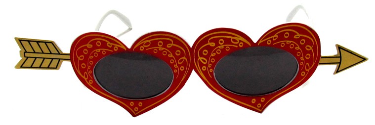Очки Сердечки на стреле Амура Очки Сердечки на стреле Амура