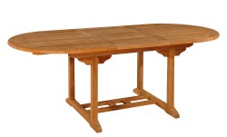 Дерев'яний Тиковий стіл розкладний овальний ТЕ-150 Т Дерев'яний Тиковий стіл розкладний овальний ТЕ-150 Т