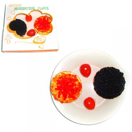 Тарілка-магніт із двома бутербродами з ікрою Тарілка-магніт із двома бутербродами з ікрою