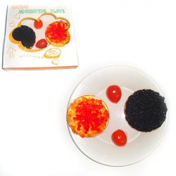 Тарілка-магніт із двома бутербродами з ікрою Тарілка-магніт із двома бутербродами з ікрою