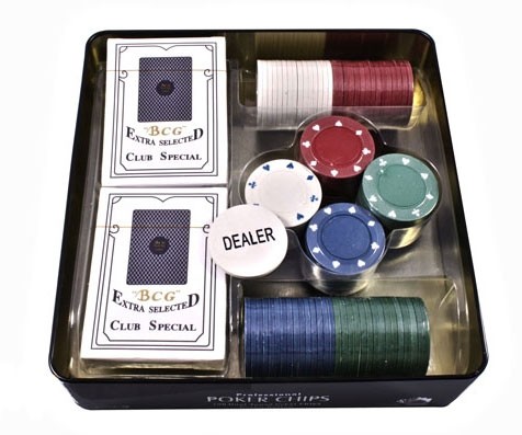 Набір для покеру в олов'яній коробці Набір для покеру в олов'яній коробці