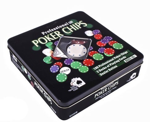 Набір для покеру в олов'яній коробці Набір для покеру в олов'яній коробці