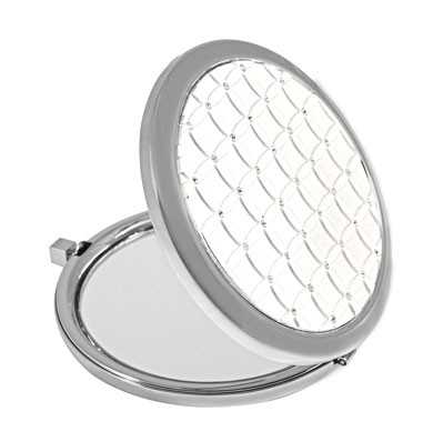 Дзеркало косметичне зі стразами 98-0141 Дзеркало косметичне зі стразами 98-0141