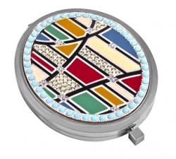 Дзеркало косметичне зі стразами 98-0435 Дзеркало косметичне зі стразами 98-0435