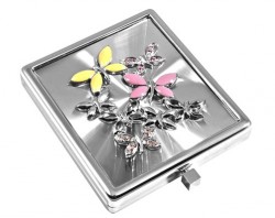 Дзеркало косметичне зі стразами 98-0547 Дзеркало косметичне зі стразами 98-0547