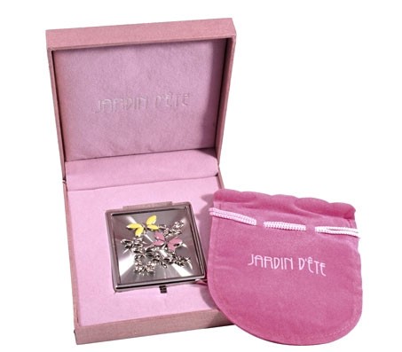 Дзеркало косметичне зі стразами 98-0547 Дзеркало косметичне зі стразами 98-0547