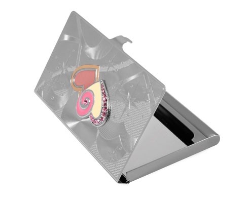 Візитниця зі стразами Два серця Візитниця зі стразами Два серця