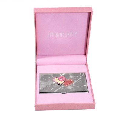 Візитниця зі стразами Два серця Візитниця зі стразами Два серця