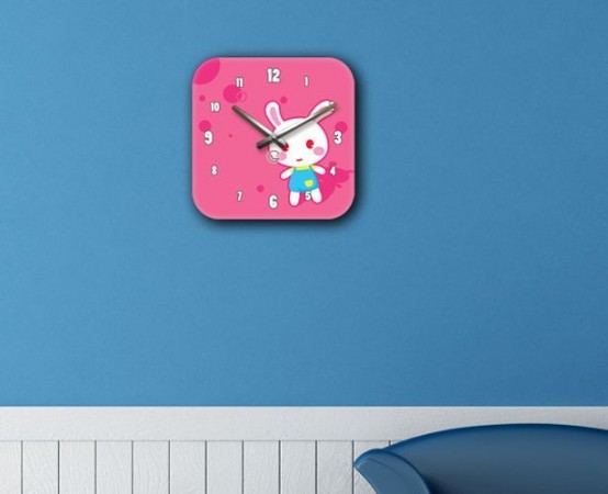 Дитячий настінний годинник "Зайчик" . Дитячий настінний годинник "Зайчик" .