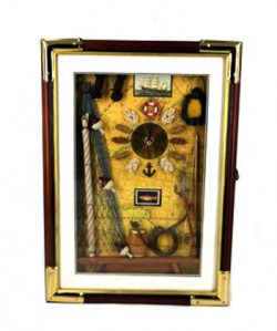 Ключниця для ключів з годинником Морська тематика Ключниця для ключів з годинником Морська тематика