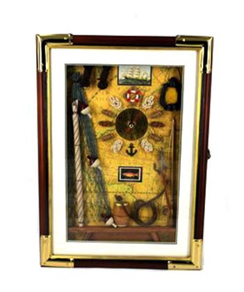 Ключниця для ключів з годинником Морська тематика Ключниця для ключів з годинником Морська тематика