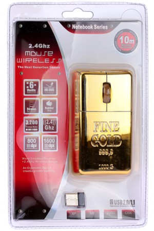 Безпровідна миша Злиток золота Безпровідна миша Злиток золота