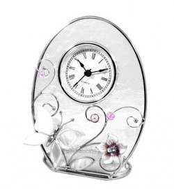 Часы Зеркальная бабочка со звоночками