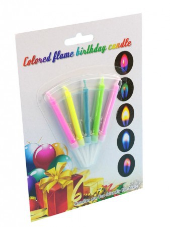 Свечи - цветные огни 5 шт, блистер Свечи - цветные огни 5 шт, блистер
