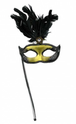 Карнавальная маска Венеция Таинственная Незнакомка золотая Карнавальная маска Венеция Таинственная Незнакомка золотая