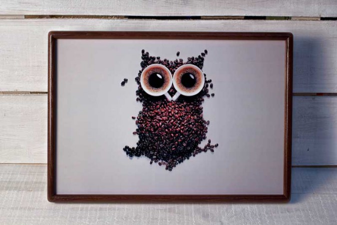 Столік із подушкою "Кавова сова" Столік із подушкою "Кавова сова"