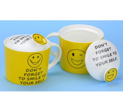 Кружка don't forget to smile з кришкою Кружка don't forget to smile з кришкою