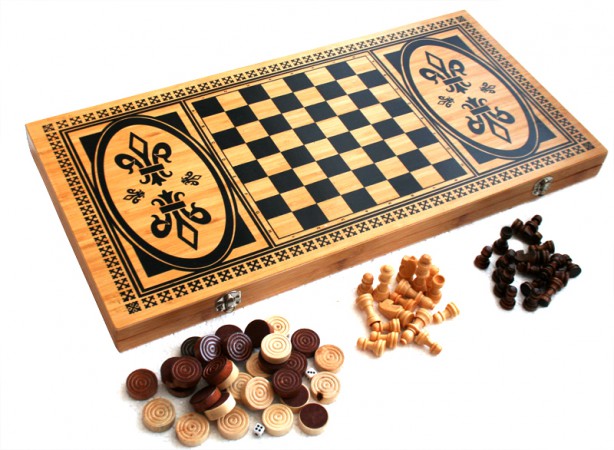 Нарди+шахи з бамбука Крафт Нарди+шахи з бамбука Крафт