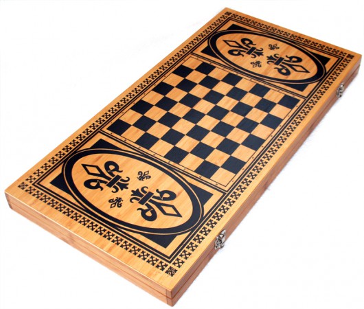 Нарди+шахи з бамбука Крафт Нарди+шахи з бамбука Крафт