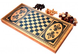 Нарди+шахи з бамбука Крафт Нарди+шахи з бамбука Крафт