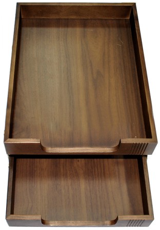 Лоток подвійний дерев'яний 1468XDX Лоток подвійний дерев'яний 1468XDX