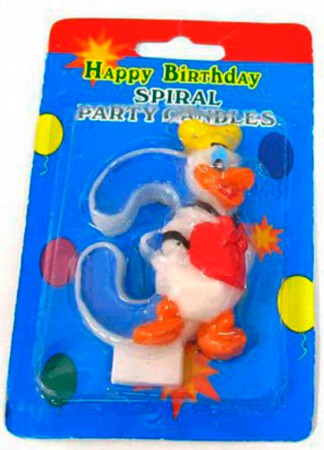 Свечи цифры супер с утенком Свечи цифры супер с утенком