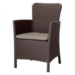 Крісло пластикове Miami DC, коричнево-бежеве Крісло пластикове Miami DC, коричнево-бежеве