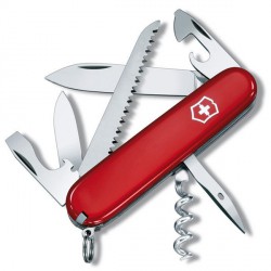 Нож Victorinox Swiss Army Camper, прозрачно-красный Нож Victorinox Swiss Army Camper, прозрачно-красный