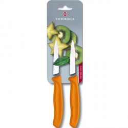 Набор кухонный Victorinox (2 предмета), волнистое лезвие, оранжевый Набор кухонный Victorinox (2 предмета), волнистое лезвие, оранжевый